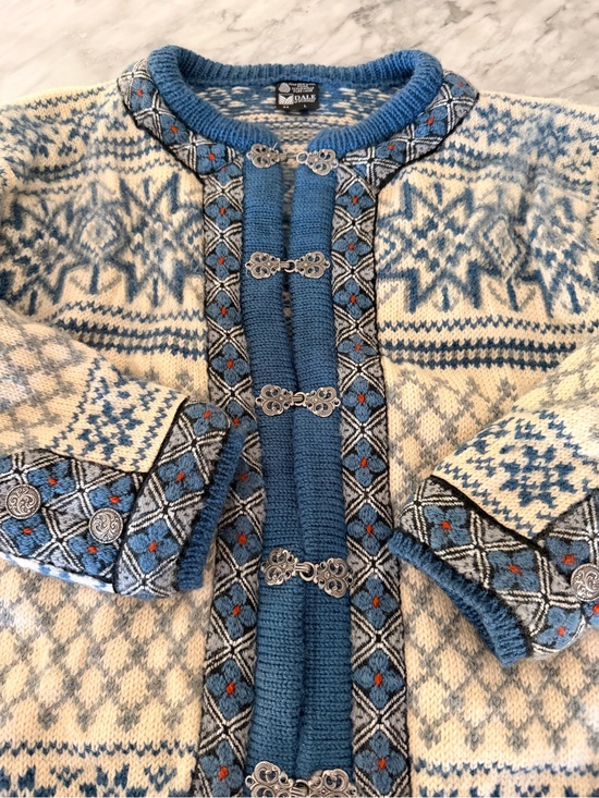 Dale of Norway Sweaters - Dale of Norway Wool fair isle Nordic Cardigan Sweater sz M L